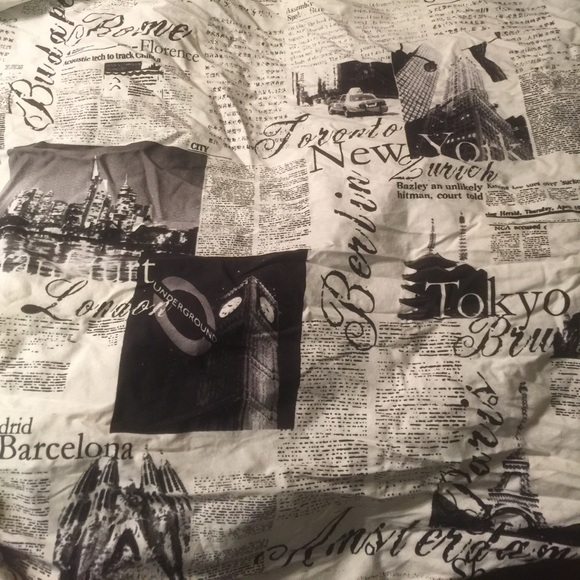 Bedding Passport London Paris Reversible Twin Duvet Poshmark